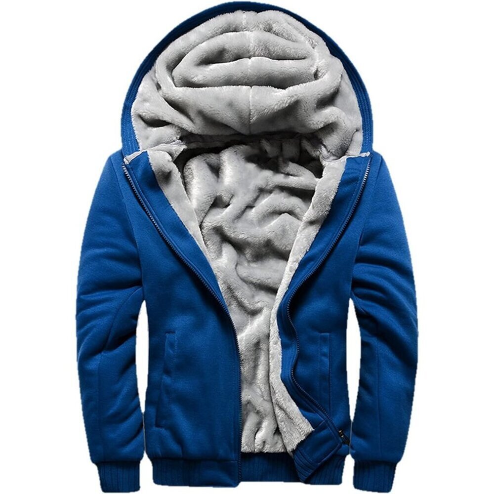 Women's  A-Blue Unique Winter Warm Fleece Fur Vest Jacket Coat Horn Button Hood